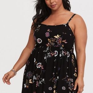 BLACK FLORAL HI-LO MAXI DRESS sz3